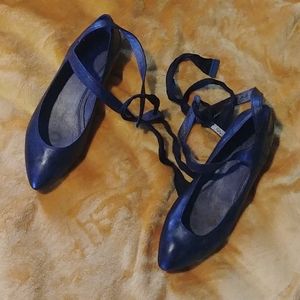 Miss Sixty black leather ballet flats